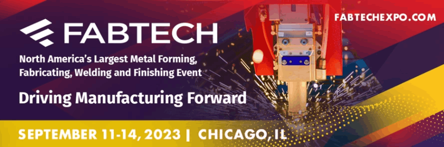 A banner for the FABTECH Expo Event